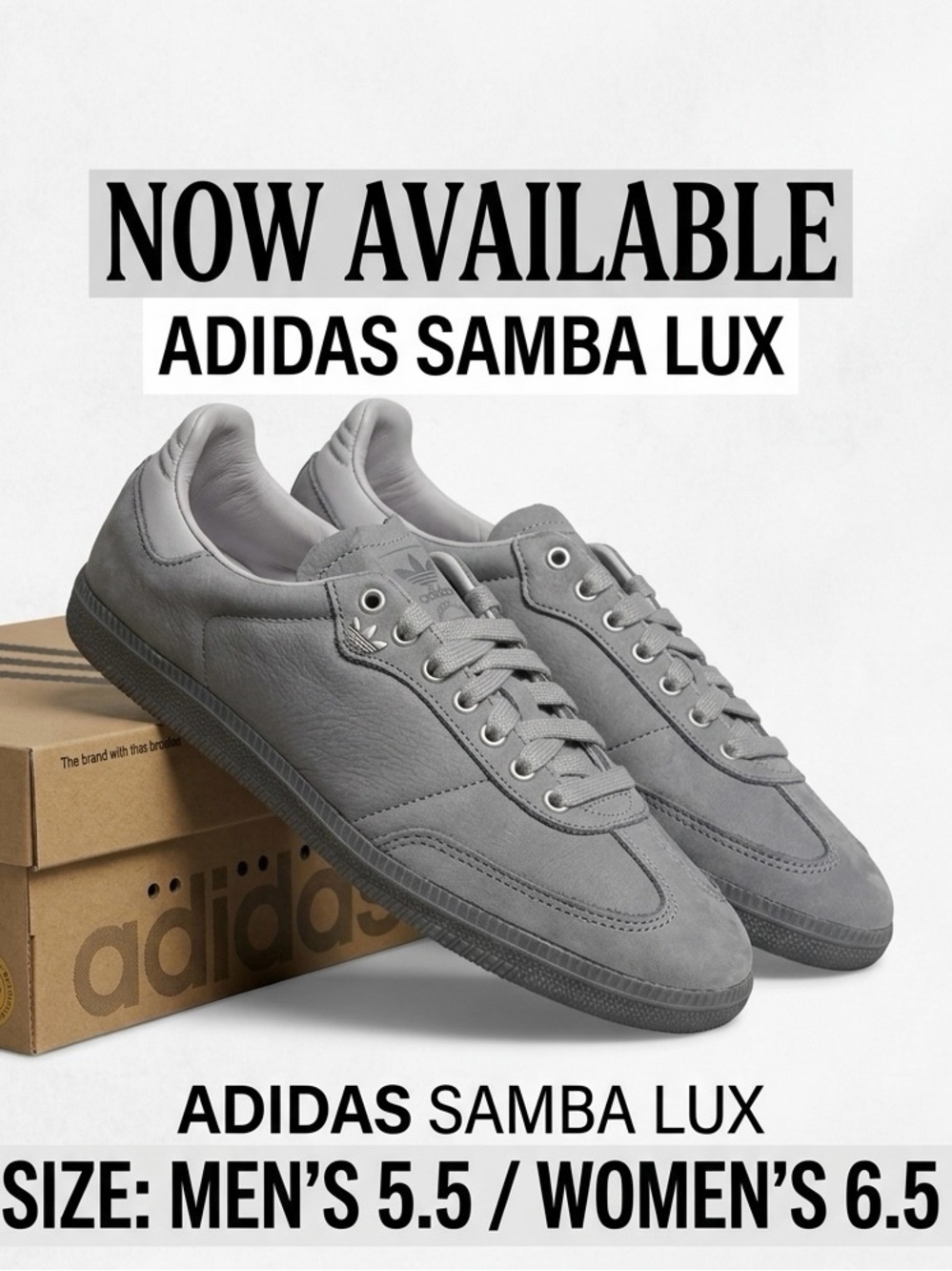 adidas Samba Lux Men’s Sneakers — Grey